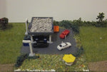4051 - Tankstelle mit Flachdach und 2 Werbetafeln / filling station withflat roof and 2 billboards