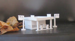 4051 - Tankstelle mit Flachdach und 2 Werbetafeln / filling station withflat roof and 2 billboards
