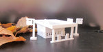 4051 - Tankstelle mit Flachdach und 2 Werbetafeln / filling station withflat roof and 2 billboards