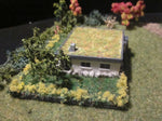 4109 – Winkelbungalow mit Terrasse und Kamin – Bausatz / corner bungalow with terrace and fireplace