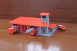 4113 - Feuerwehrhaus mit Schlauchturm und Walmdach / Fire station with hose tower and hipped roof