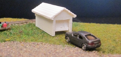 4012R - Einzelgarage mit Satteldach, Spur Z, M 1:220 / single garage with double pitch roof