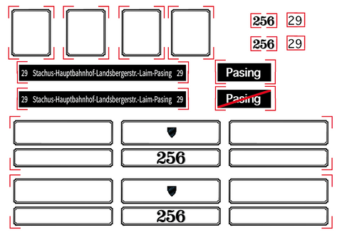 5701.1 - Decals für Münchner Straßenbahn A 1.1