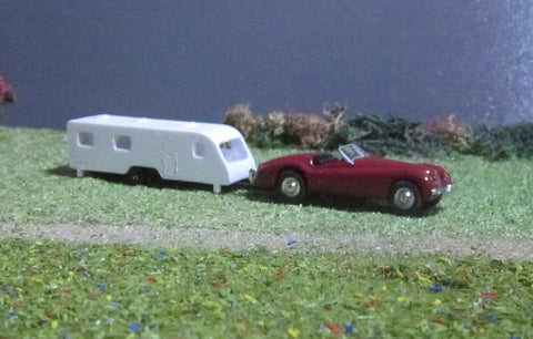 6154 N – Wohnwagen 2-achsig, Spur N, M 1:160 / caravan biaxial, scale N