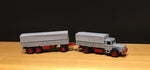 6918.1RF– Büssing 8000 mit Anhänger und Planen - Fertigmodell / Büssing 8000 with trailer and tarpaulin