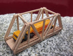 155 Gitterbrücke, Länge ca. 87,5 mm Straße / Lattice bridge made of beech wood
