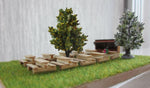 120 Biertischgarnitur aus Naturmaterialien, Spur N / Beer table sets made of natural materials